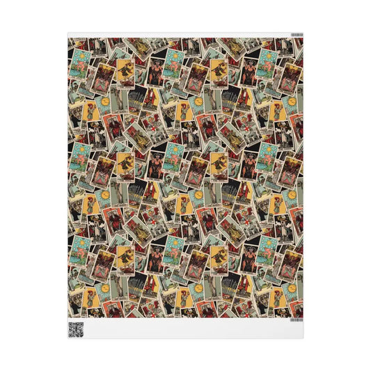 Tarot Wrapping Paper Rider Waite Gift Wrap Halloween Birthday Gifts Holiday Wrapping Scattered Tarot Cards Paper Roll