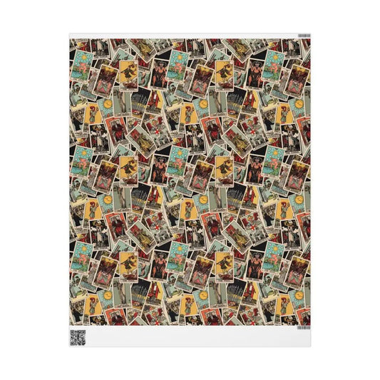 Tarot Wrapping Paper Rider Waite Gift Wrap Halloween Birthday Gifts Holiday Wrapping Scattered Tarot Cards Paper Roll