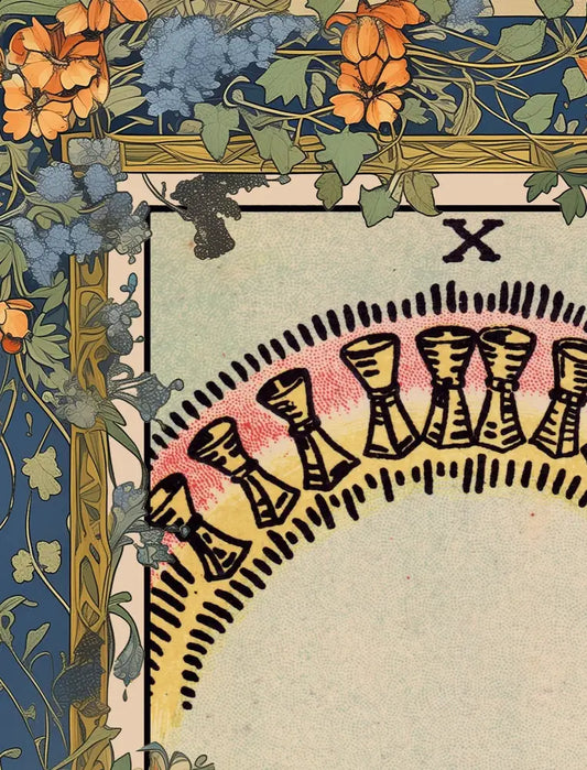 The 10 Of Cups Tarot Card Print Ten Of Cups Wall Art Poster Original Prompt Artwork by My Store