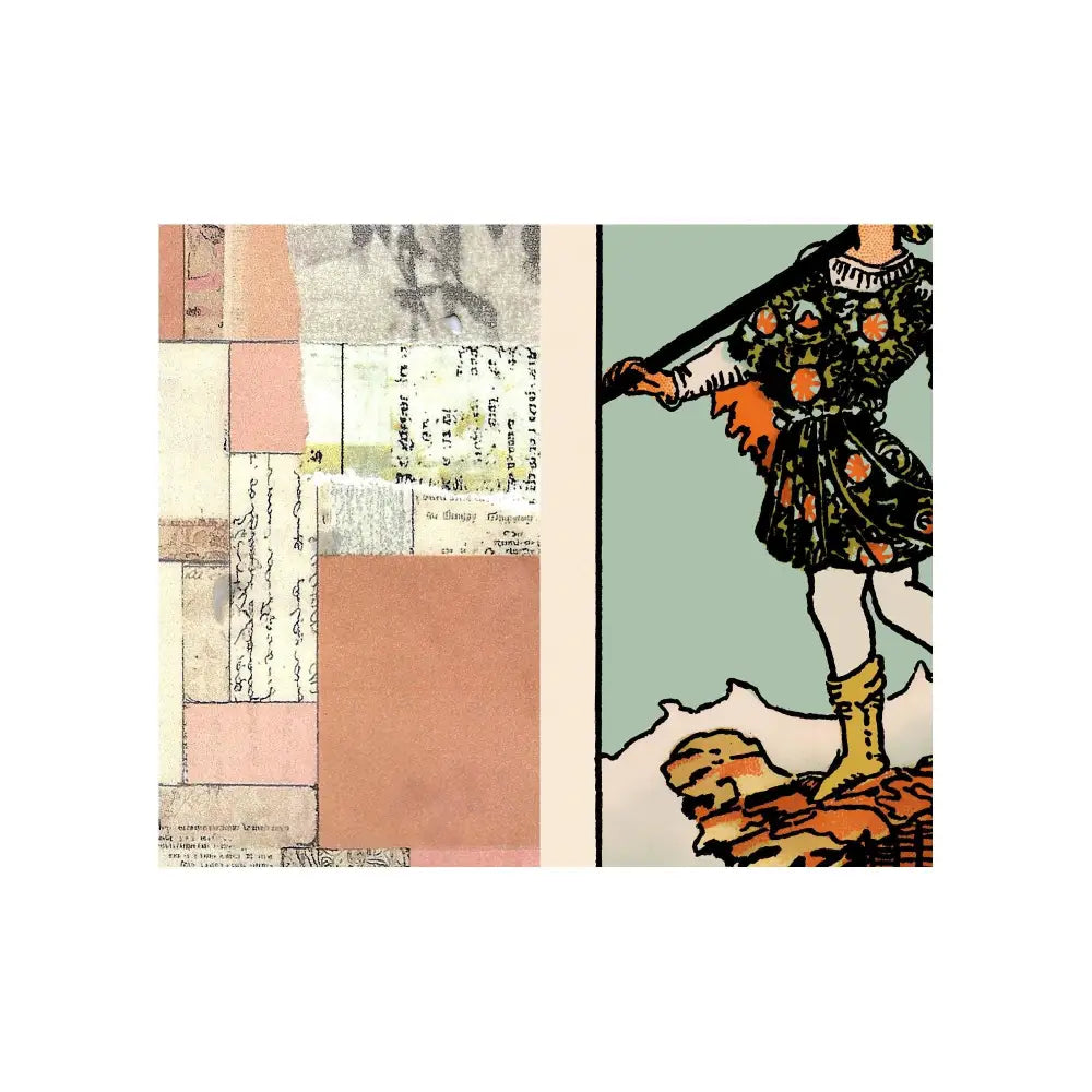 The Fool Collage - Tarot Card Print: Vintage Art Poster - Shabbychic