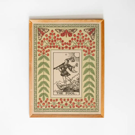 The Fool Print Vintage Shabby Chic Tarot Poster Art Nouveau Wall Decor Limited Edition by My Store