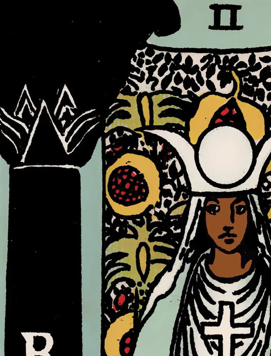 The High Priestess Tarot Card Print Unframed Black Woman Poster For Elegant Home Decor by My Store