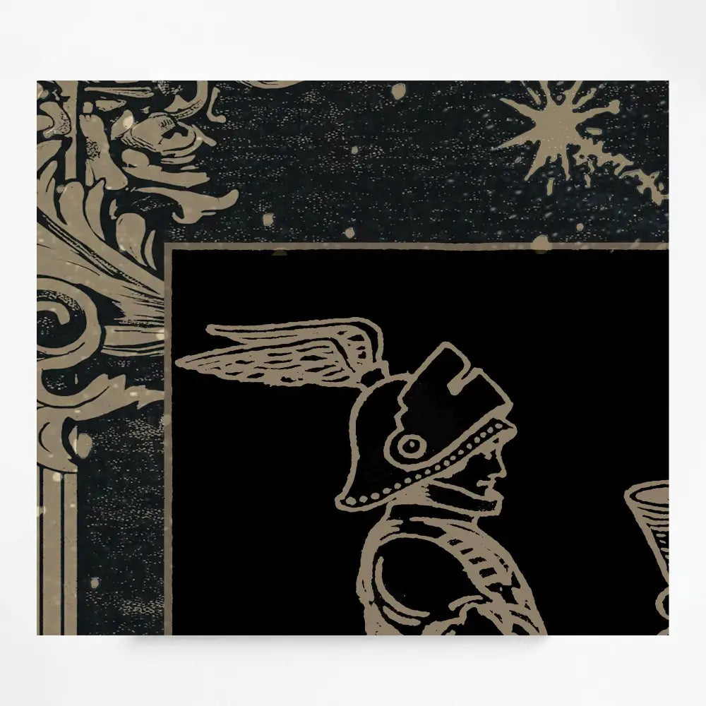 The Knight Of Cups Card Print Floral Nouveau Tarot Unique Vintage Tarot Art Premium Archival 230gsm Paper by DesignBohemian