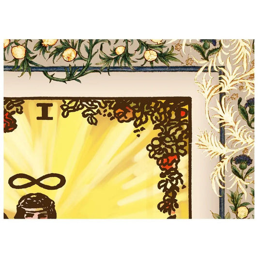 The Magician Print Vintage Shabby Chic Tarot Poster Gold by My Store