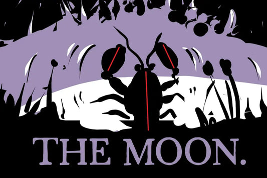 The Moon Tarot Print Gothic Purple Pastel Poster For Modern Wall Decor Customizable by DesignBohemian