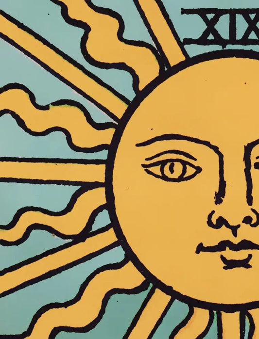 The Sun Tarot Card Print Poster Unframed No Frame Wall Art For Positive Energy Home Decor by My Store