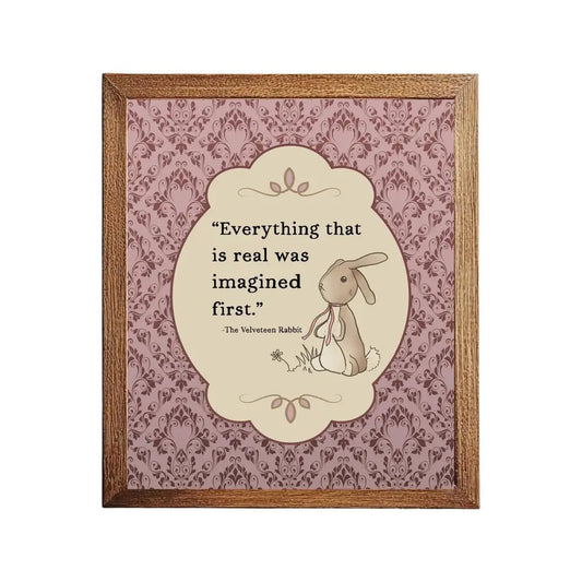 The Velveteen Rabbit Print Pink And Beige Nursery Room Art Quote On Premium Archival Paper by DesignBohemian