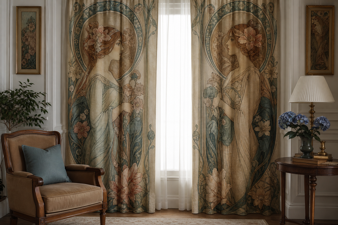 Art Nouveau Curtain Design: Elevate Your Space with Mucha-Inspired Textiles