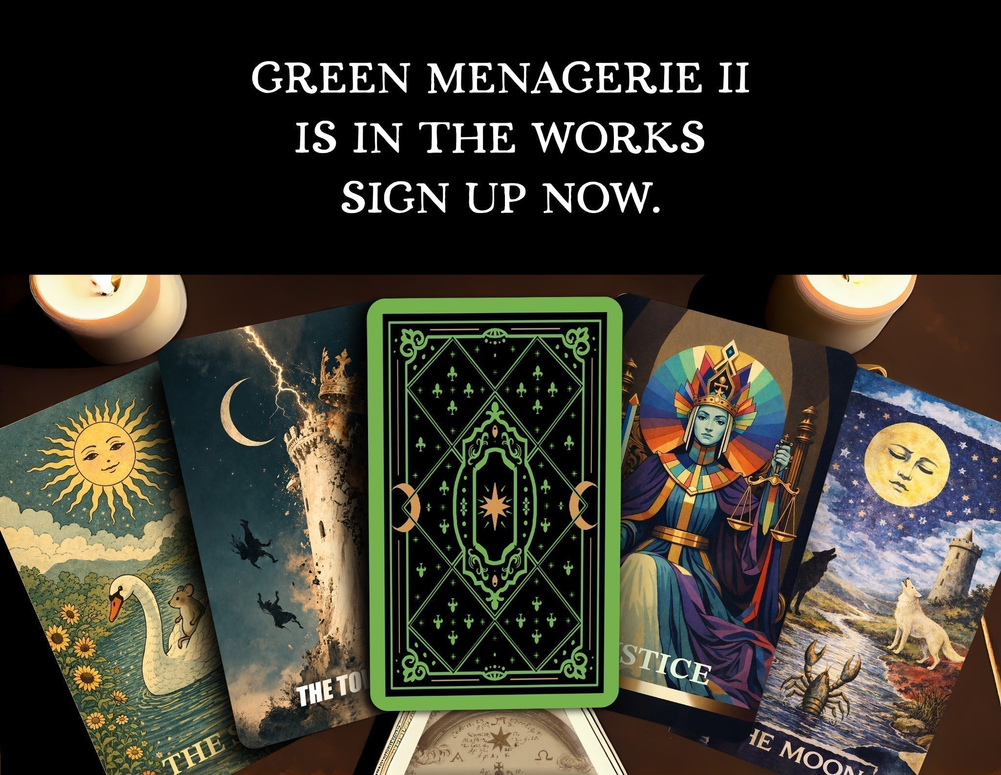 Green Menagerie Tarot Deck 2 is Coming