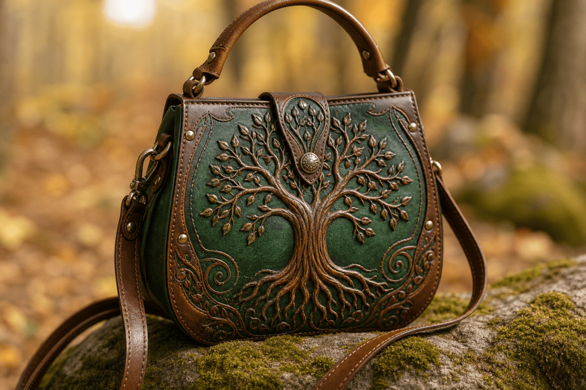 Tree of Life Handbag: Vegan Leather Meets Mystical Fashion