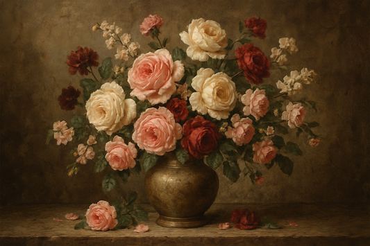 Vintage Floral Art: Romance Meets Rustic Charm