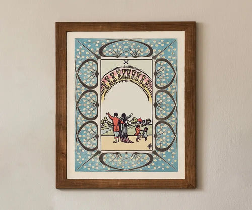 10 of Cups Tarot Print Art Nouveau Poster No Frame by My Store