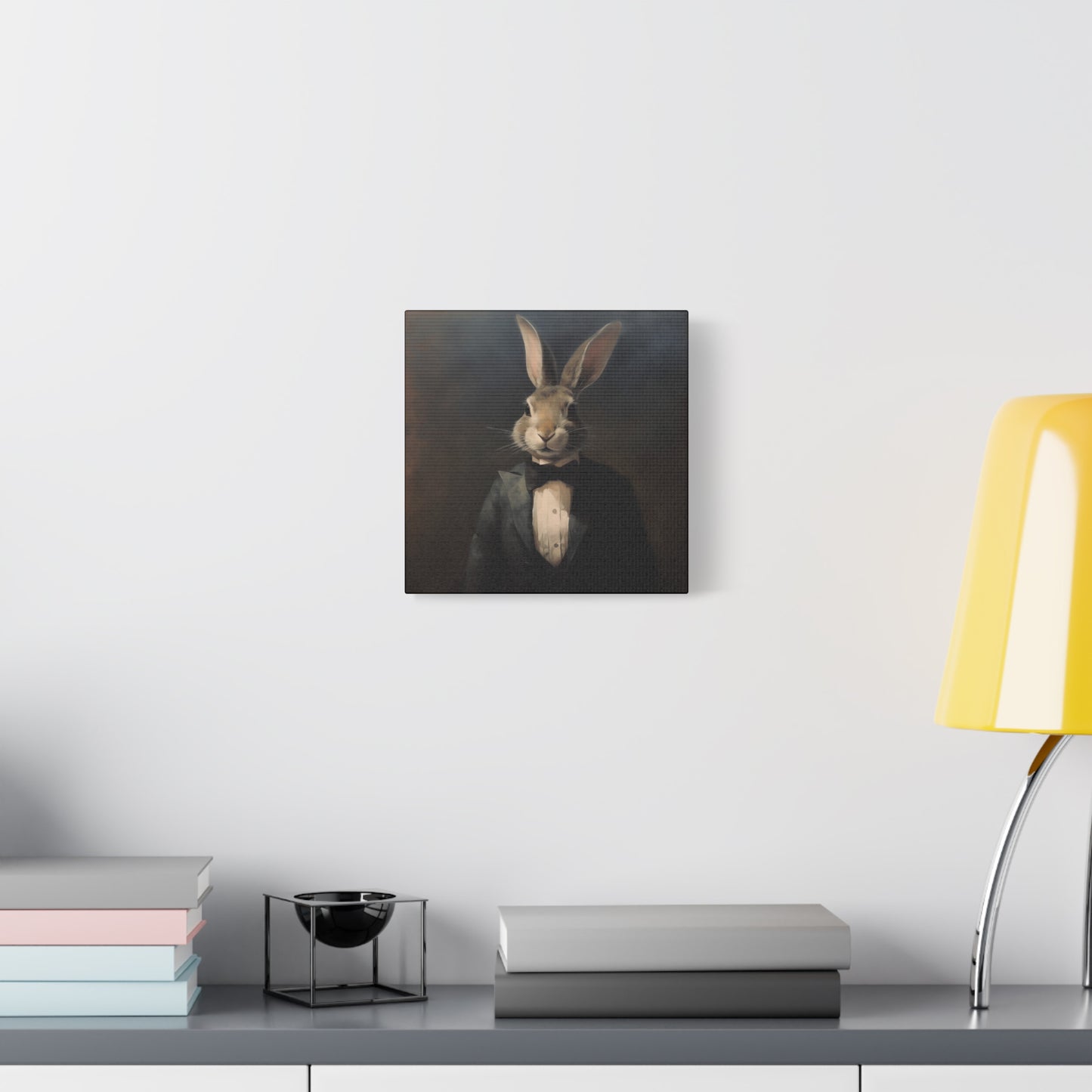 Bunny in a Suit – Canvas Wall Art - Whimsical Bunny Portrait