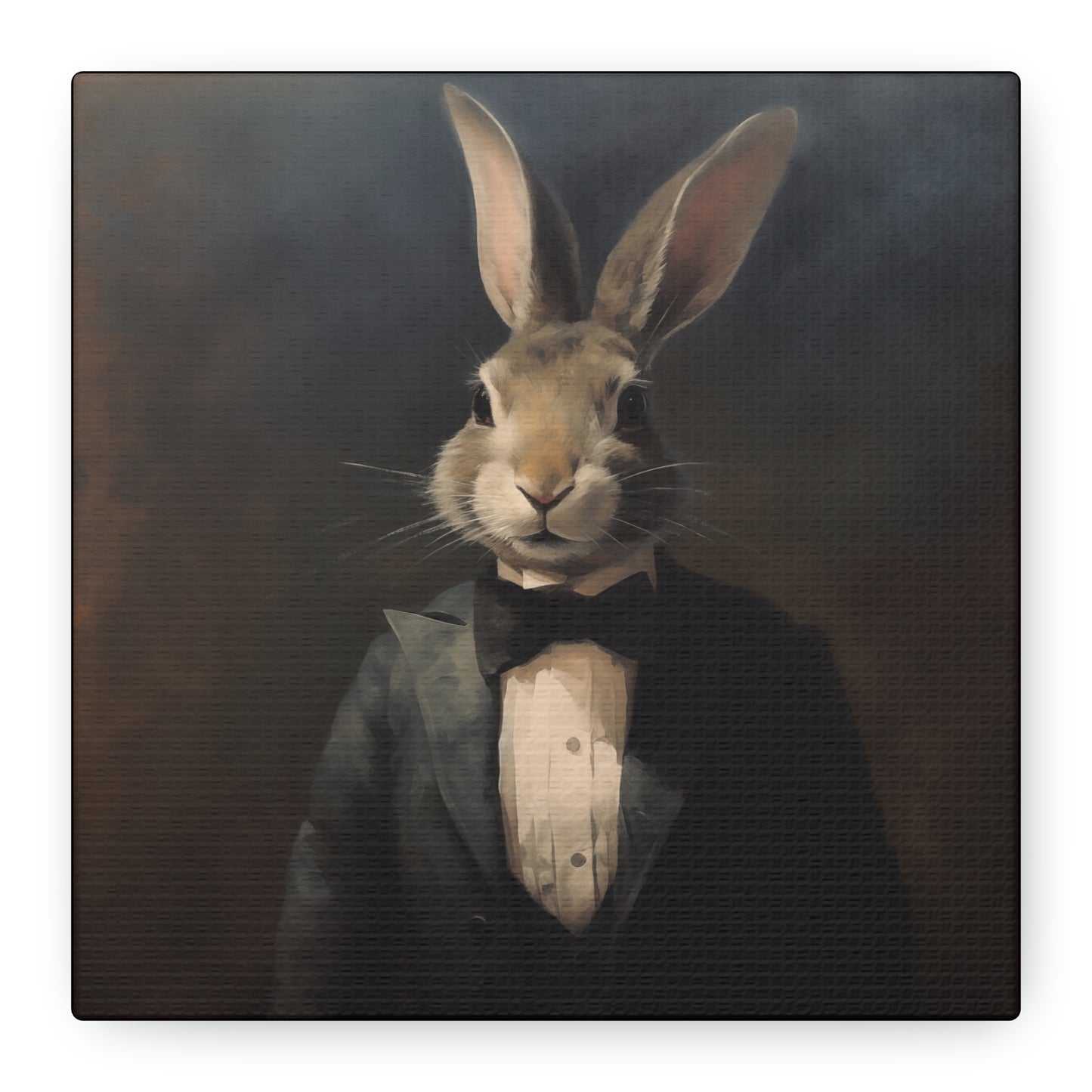 Bunny in a Suit – Canvas Wall Art - Whimsical Bunny Portrait