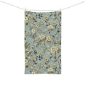 Vintage Floral Hand Towel – Blue Botanical Kitchen & Bath Towel - DesignBohemian