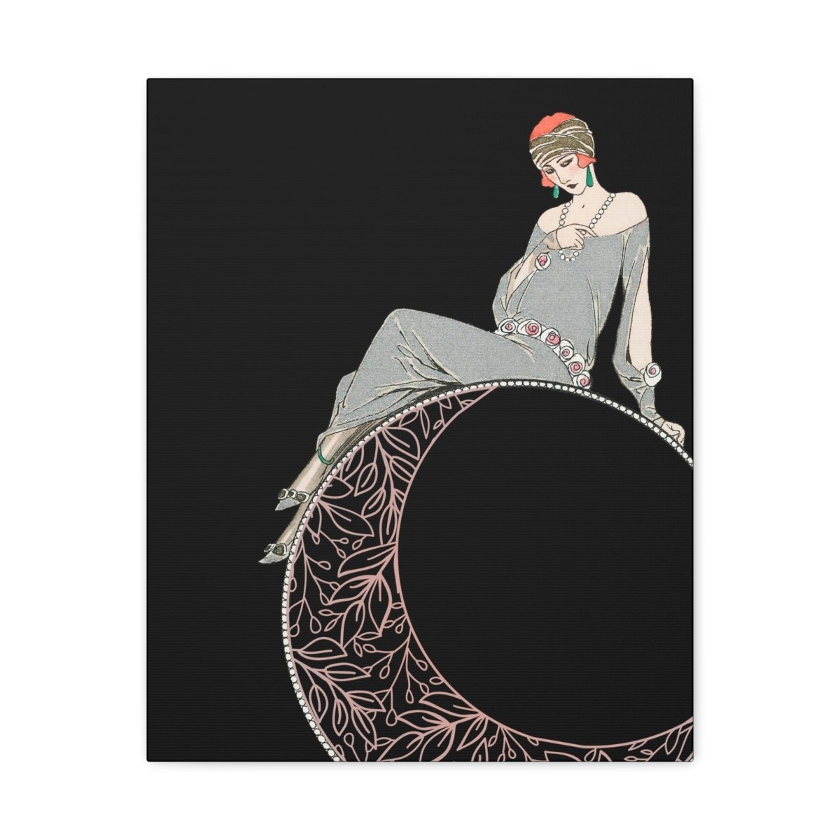 Elegant Vintage Canvas Wall Art, Art Deco Decor, Home Decoration, Gift for Her, Gallery Wall Piece - DesignBohemian