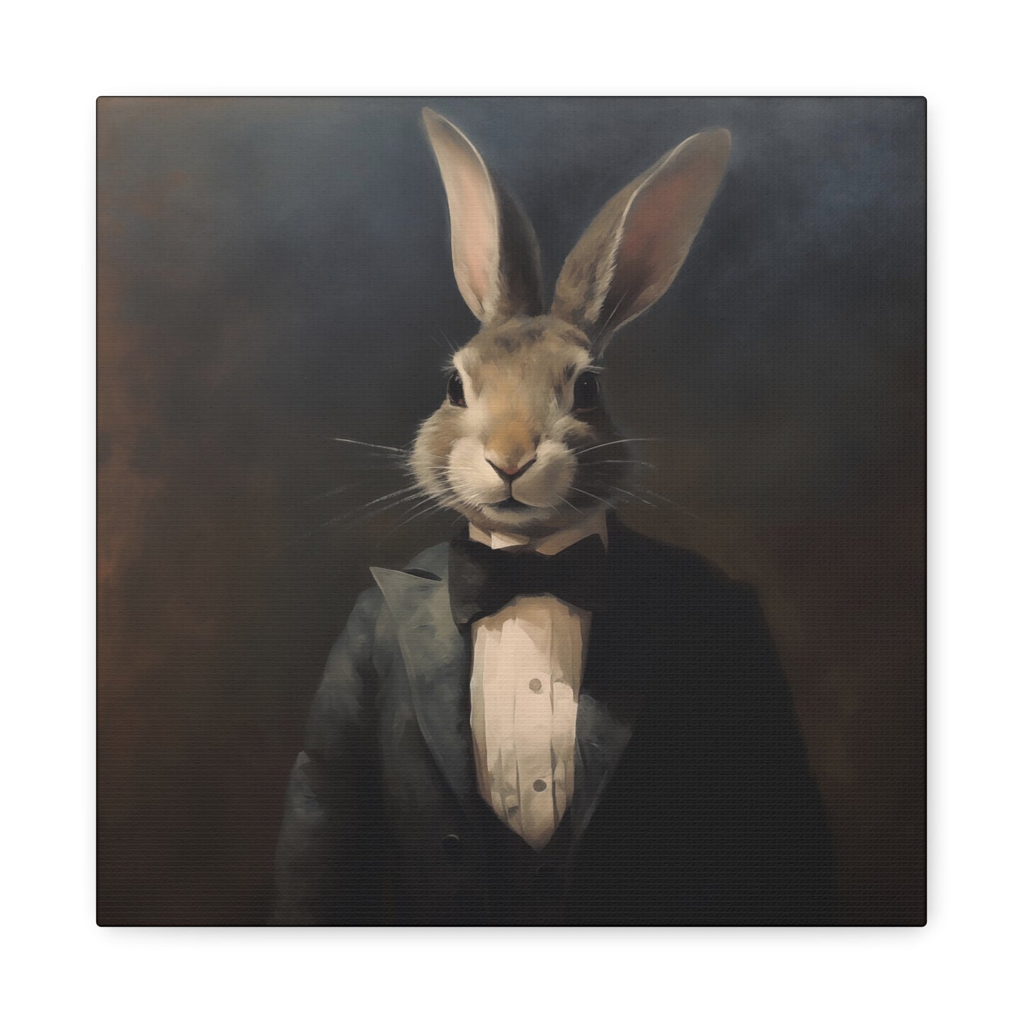 Bunny in a Suit – Canvas Wall Art - Whimsical Bunny Portrait
