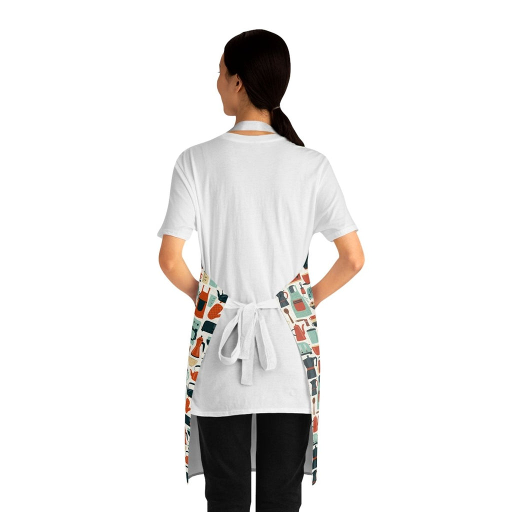 Retro Kitchen Tools All-Over-Print Apron – Mid-Century Cooking Pattern - DesignBohemian