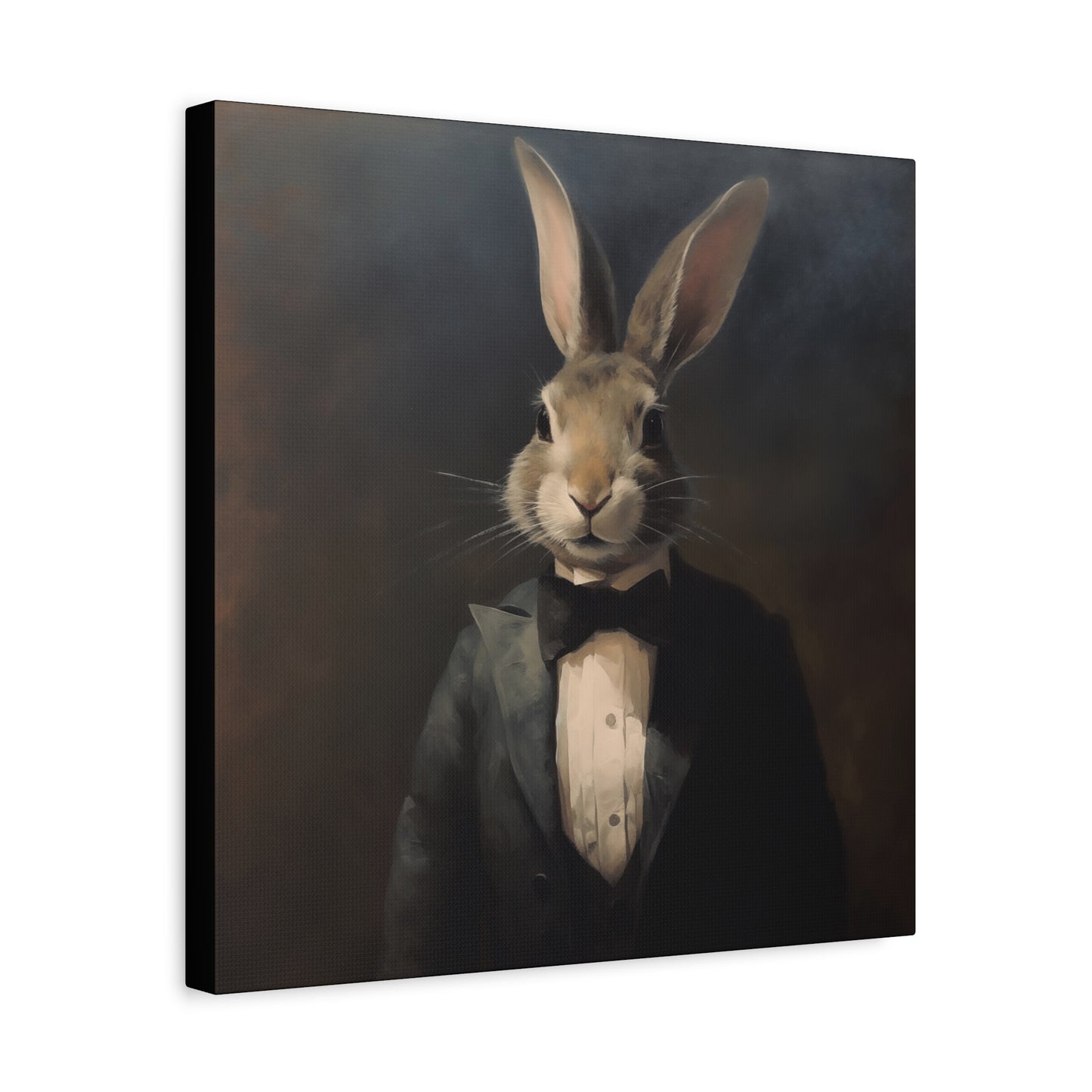 Bunny in a Suit – Canvas Wall Art - Whimsical Bunny Portrait