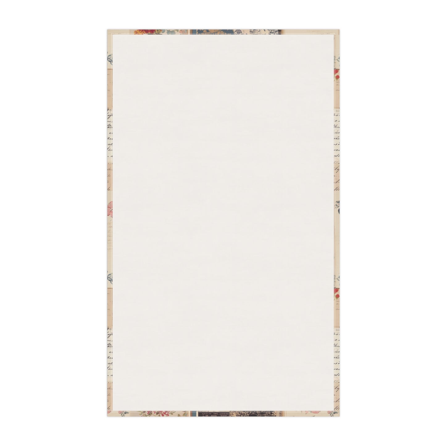 Vintage Floral Collage Rose Tea Towel - Cotton Twill