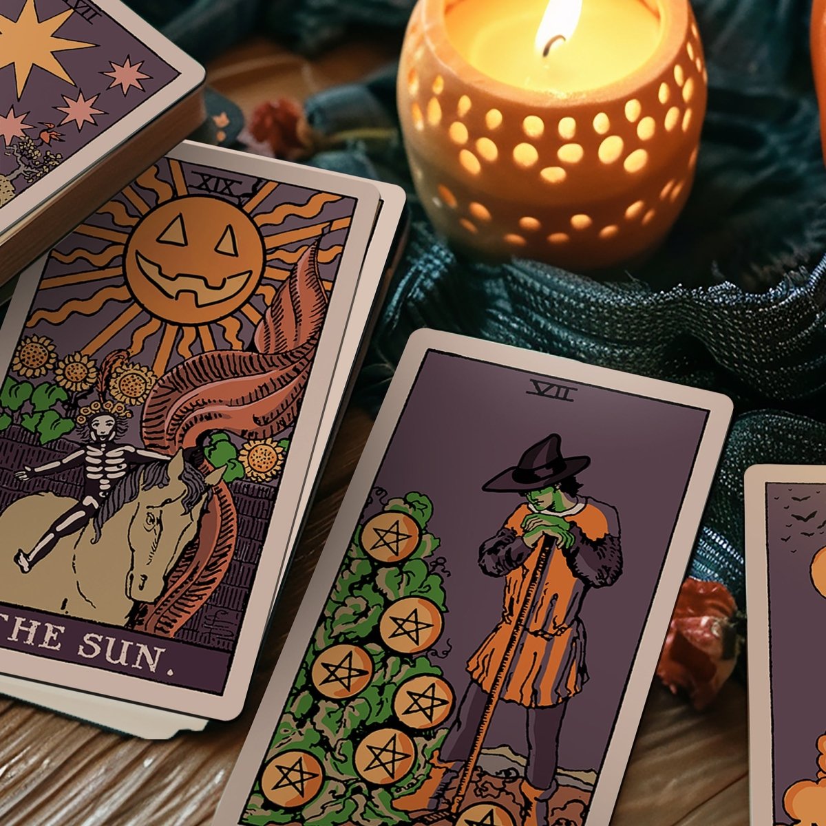 RWS Halloween Tarot Deck With 78 Cards And Box - DesignBohemian