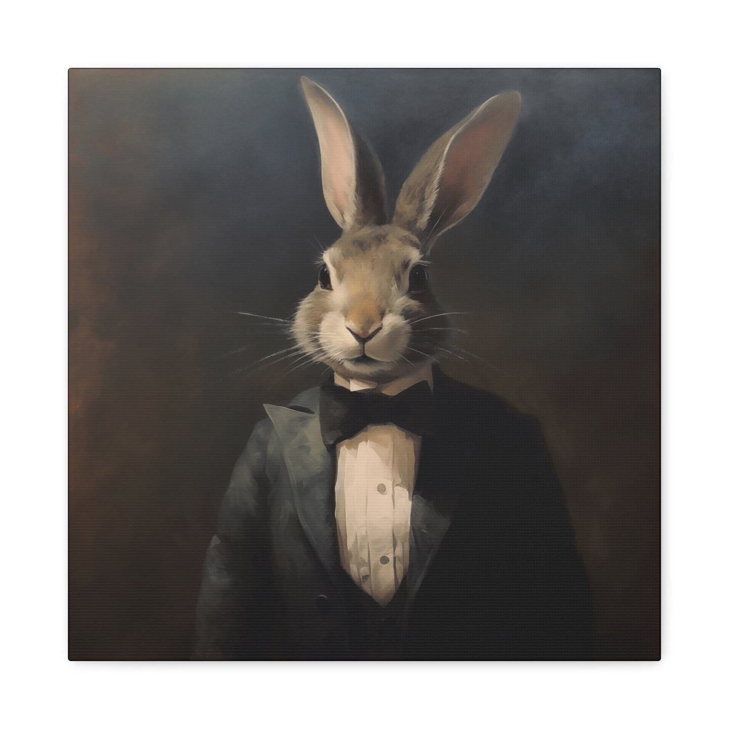 Bunny in a Suit – Canvas Wall Art - Whimsical Bunny Portrait