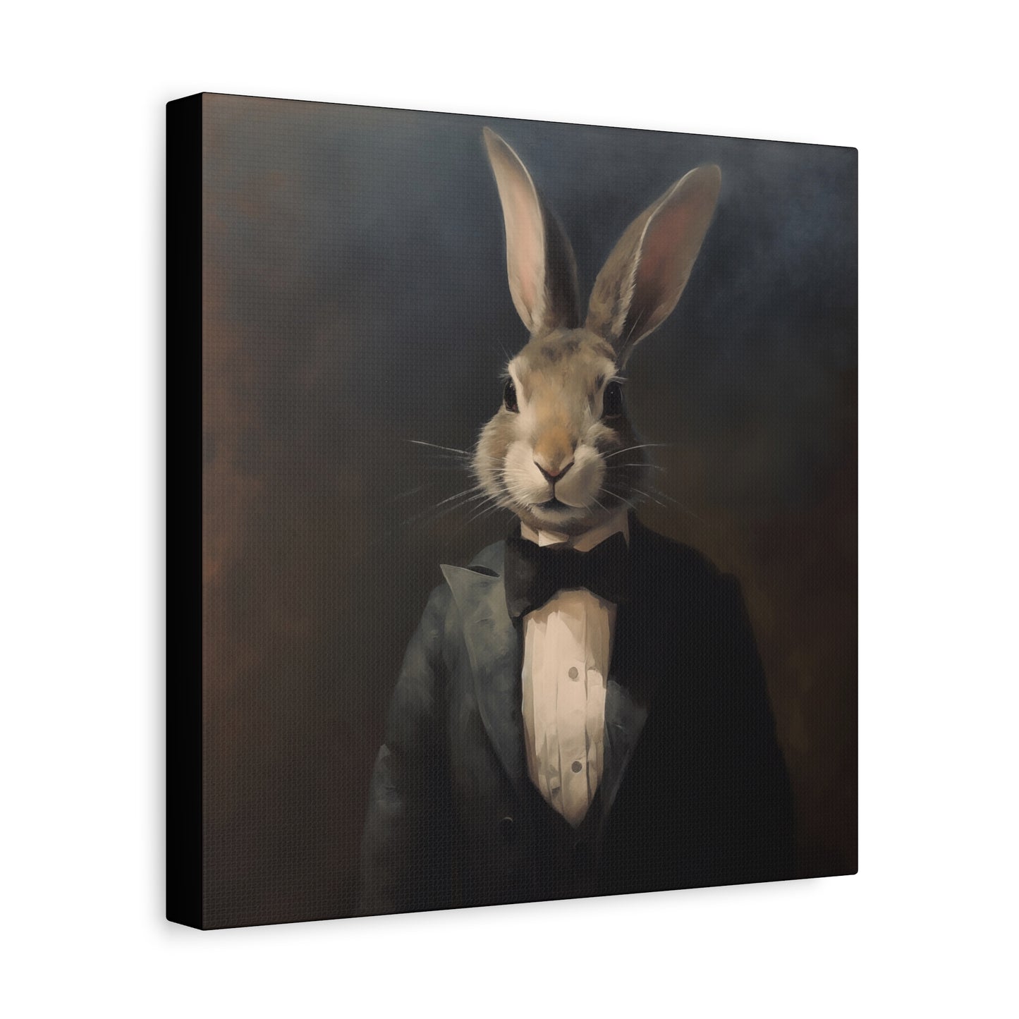 Bunny in a Suit – Canvas Wall Art - Whimsical Bunny Portrait