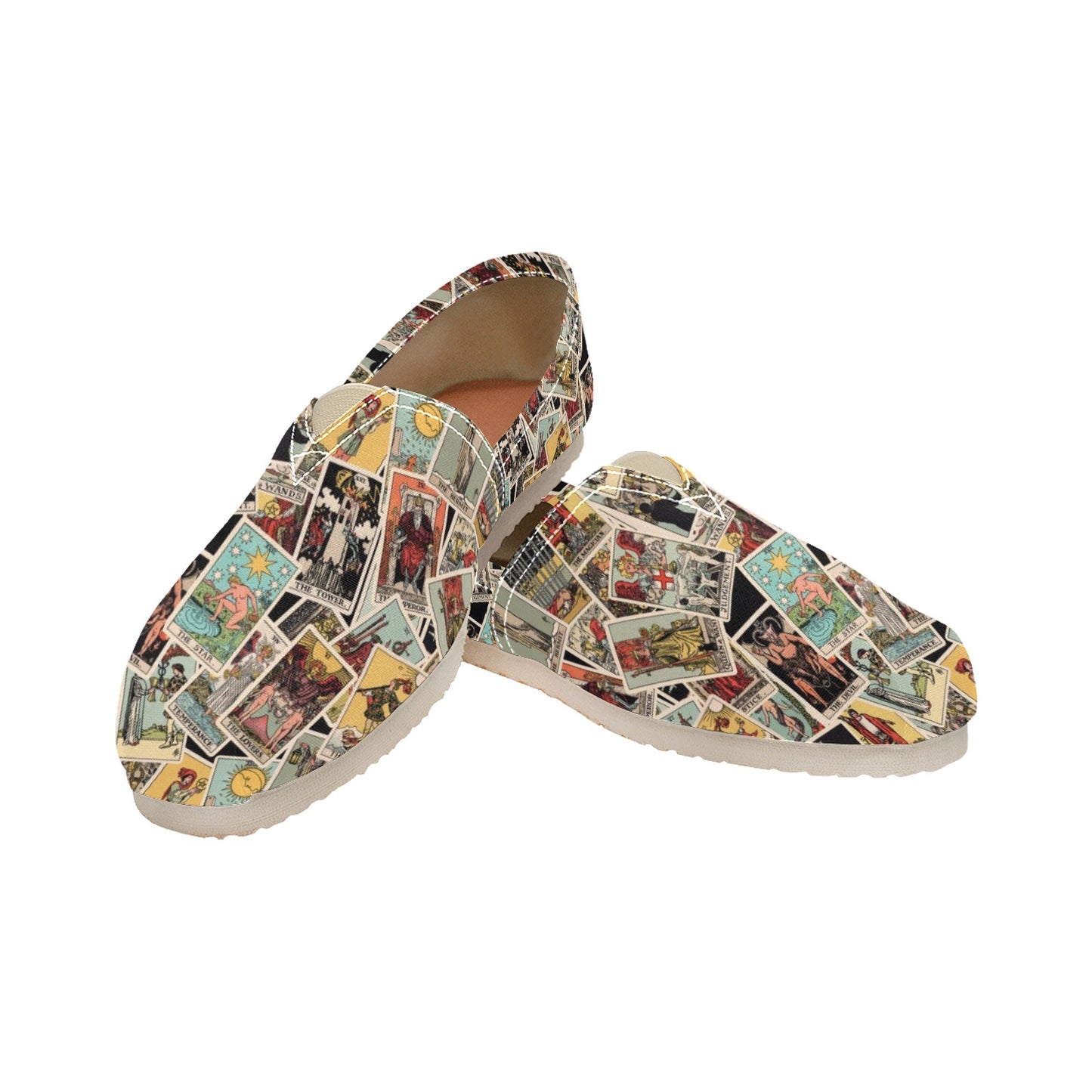 Tarot Shoes - Slip On Canvas Tarot Pattern Shoes
