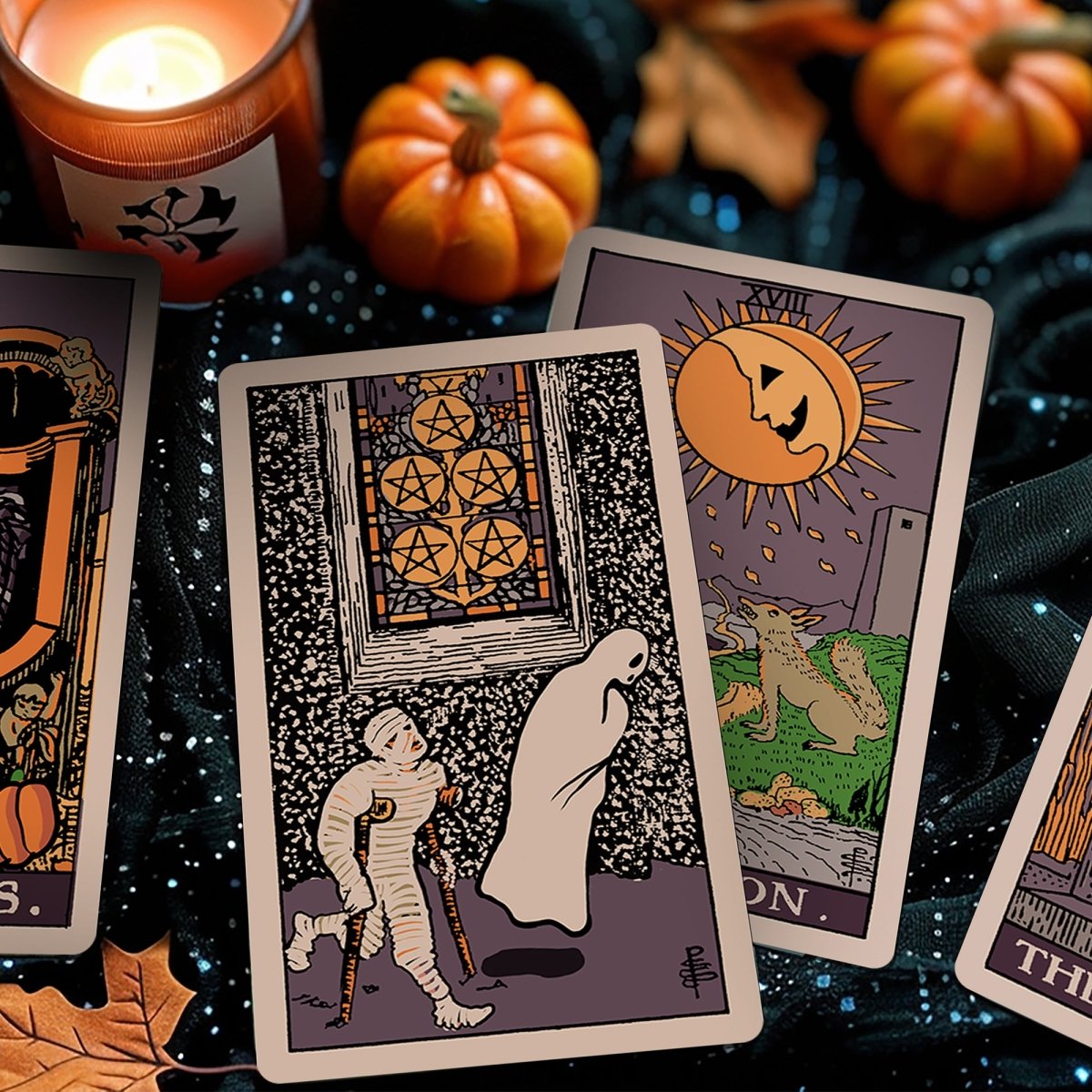 RWS Halloween Tarot Deck With 78 Cards And Box - DesignBohemian