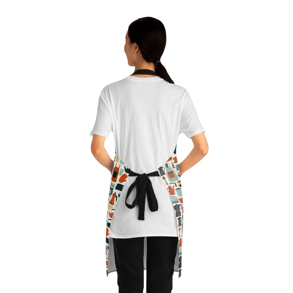 Retro Kitchen Tools All-Over-Print Apron – Mid-Century Cooking Pattern - DesignBohemian
