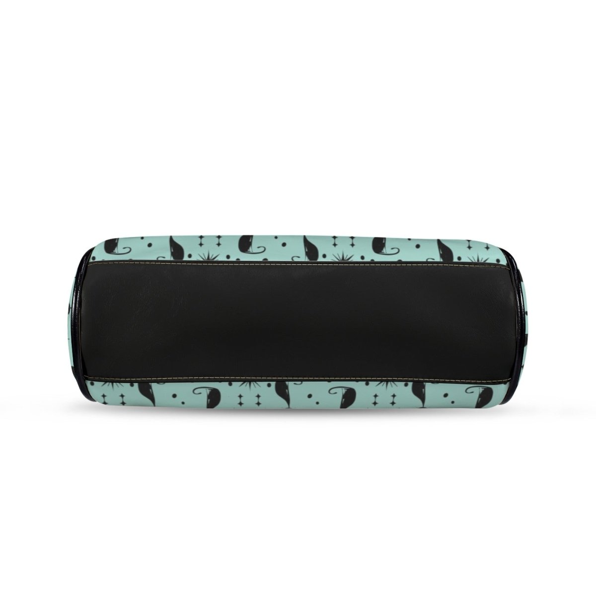 Mid Century Cat Kiss Lock Handbag – Teal & Black Retro Crossbody Purse - DesignBohemian