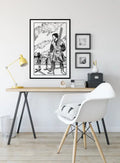 5 Of Swords Tarot Card Print From Green Menagerie Deck High Quality Poster Artwork by My Store