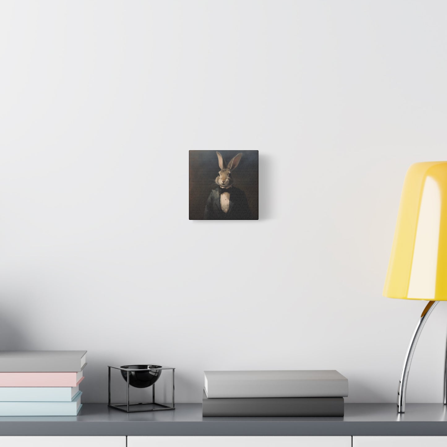 Bunny in a Suit – Canvas Wall Art - Whimsical Bunny Portrait