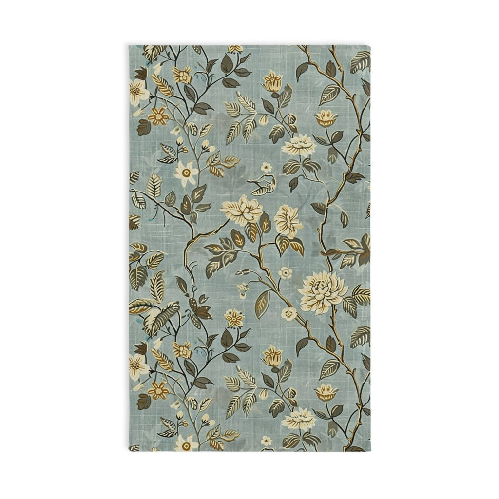 Vintage Floral Hand Towel – Blue Botanical Kitchen & Bath Towel - DesignBohemian