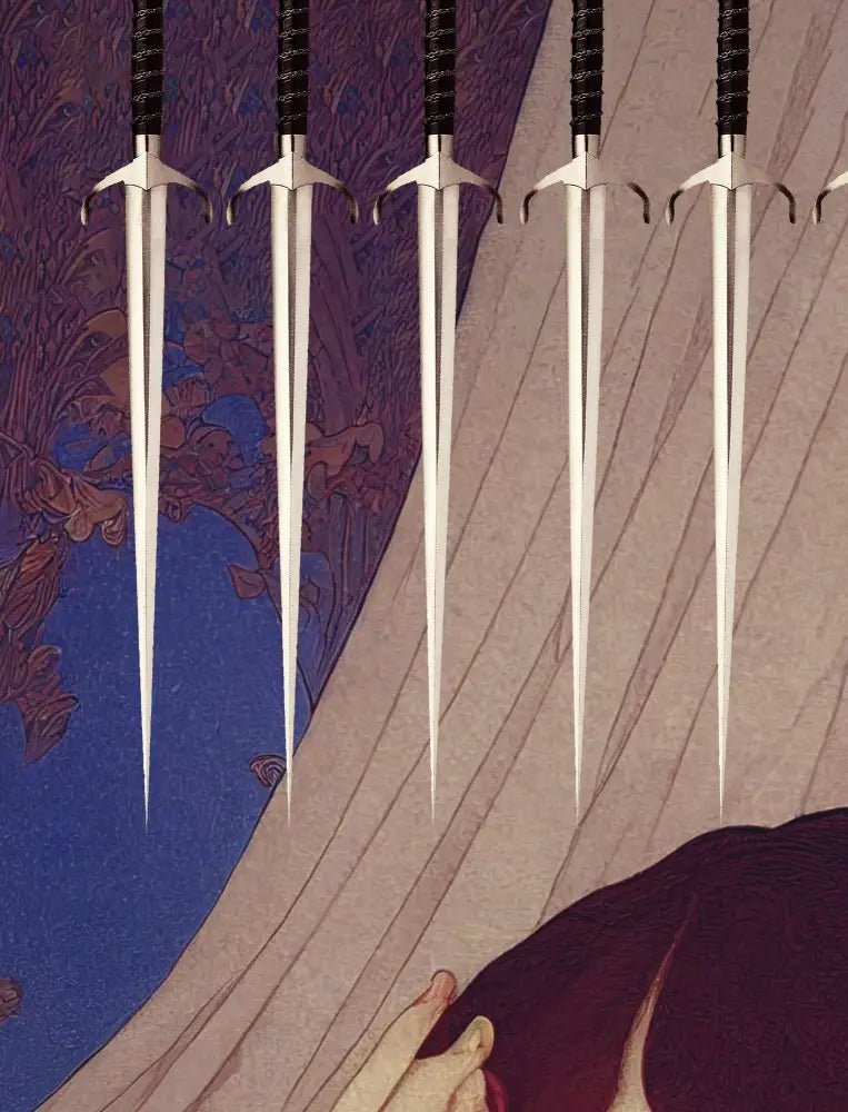 9 Of Swords Tarot Card Print From Green Menagerie Deck Unframed Poster For Stylish Mystic Home Decor by My Store