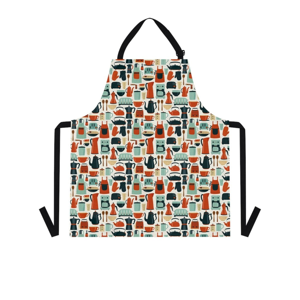 Retro Kitchen Tools All-Over-Print Apron – Mid-Century Cooking Pattern - DesignBohemian