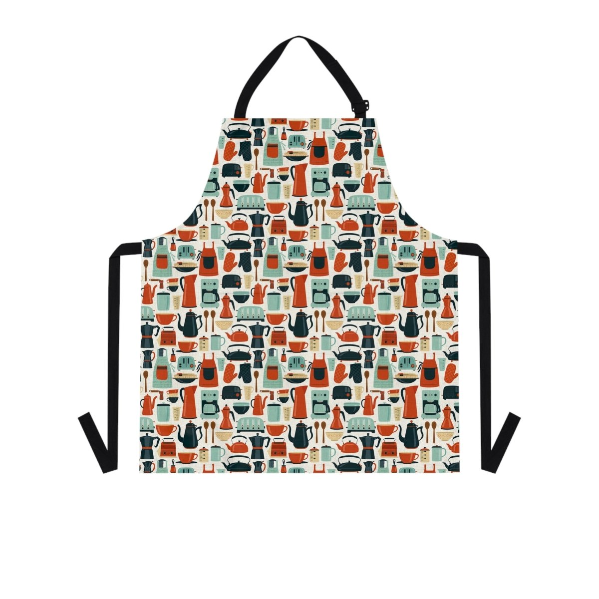 Retro Kitchen Tools All-Over-Print Apron – Mid-Century Cooking Pattern - DesignBohemian