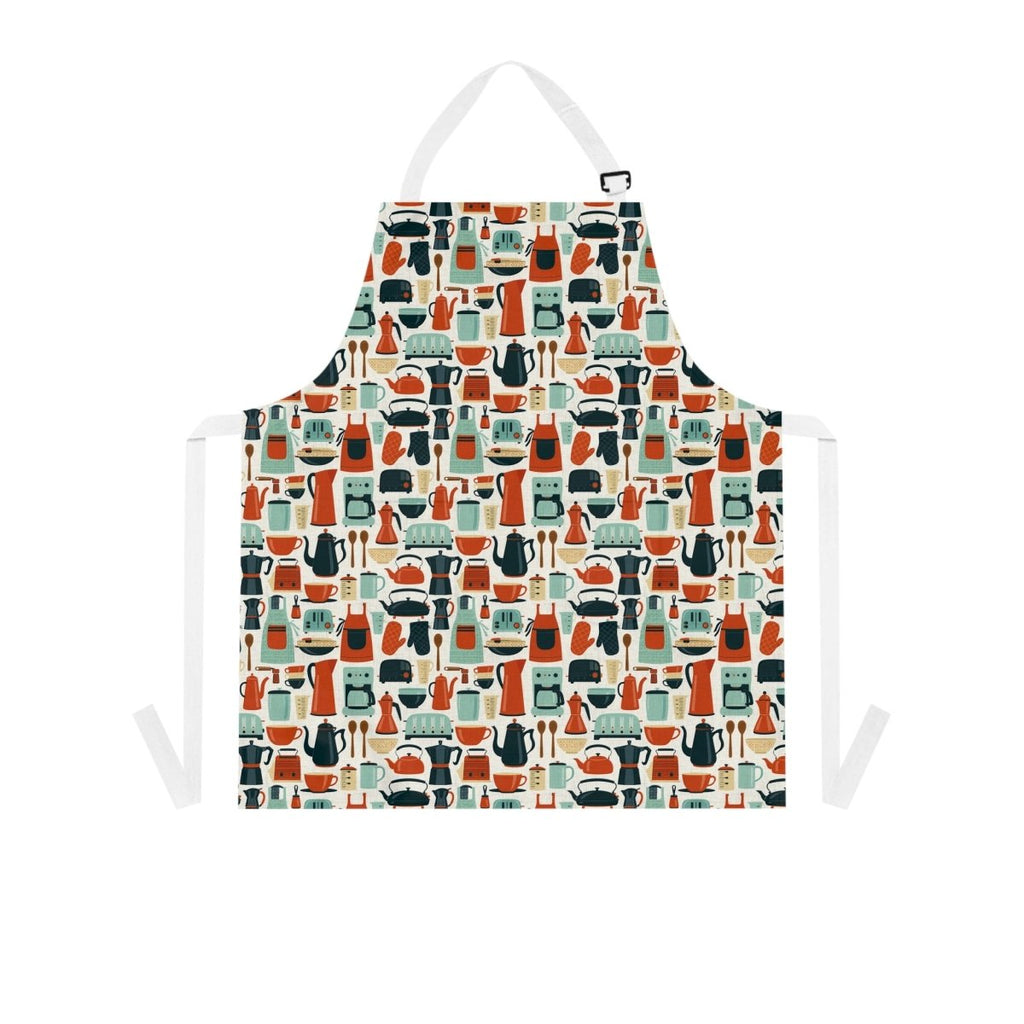 Retro Kitchen Tools All-Over-Print Apron – Mid-Century Cooking Pattern - DesignBohemian