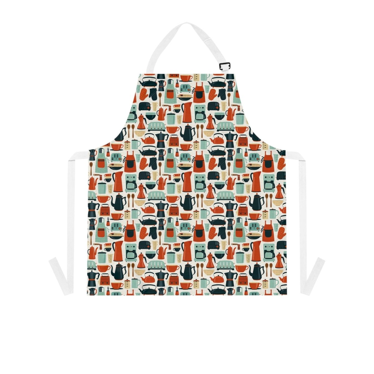 Retro Kitchen Tools All-Over-Print Apron – Mid-Century Cooking Pattern - DesignBohemian