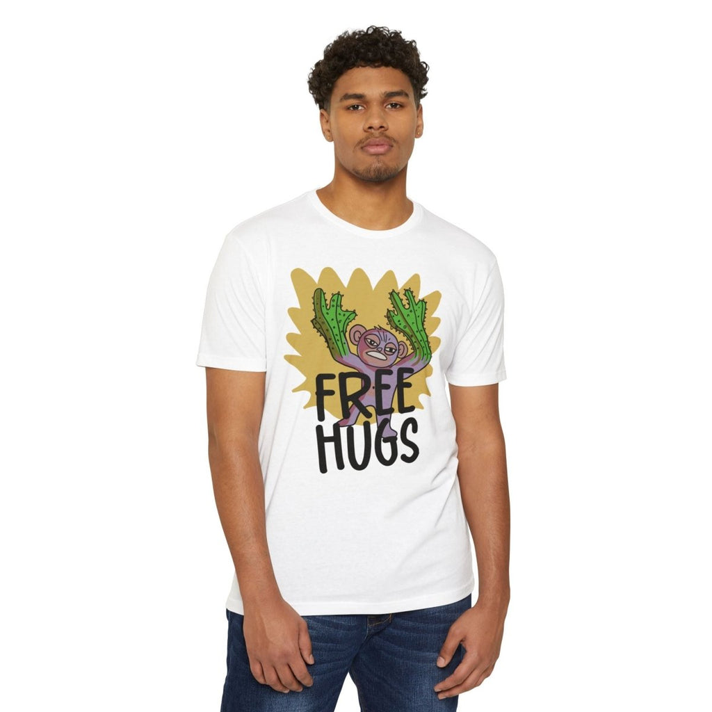 FREE HUGS - Cactus Hands tshirt - Jersey Short Sleeve Tee - DesignBohemian