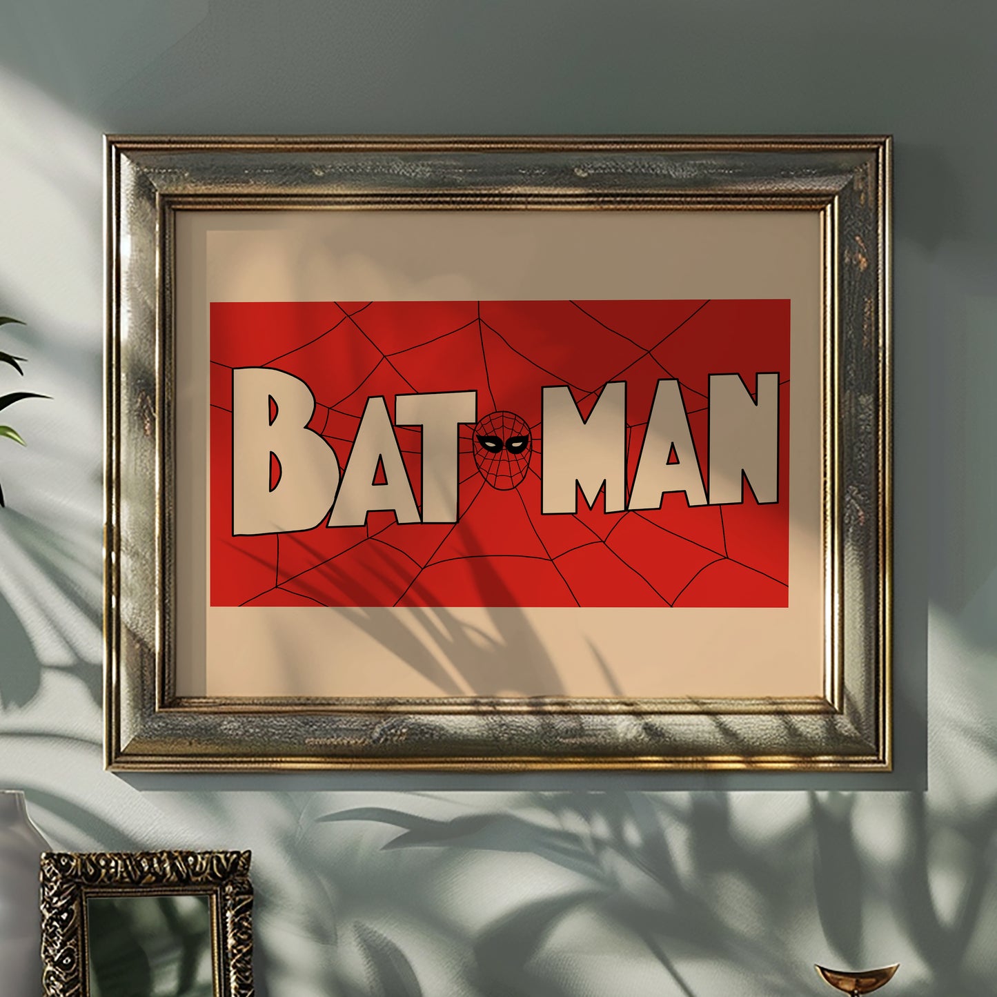 Batman? Retro Superhero Satire Art Print