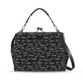 Je T’aime Kisslock Handbag – Black French Script Crossbody Purse
