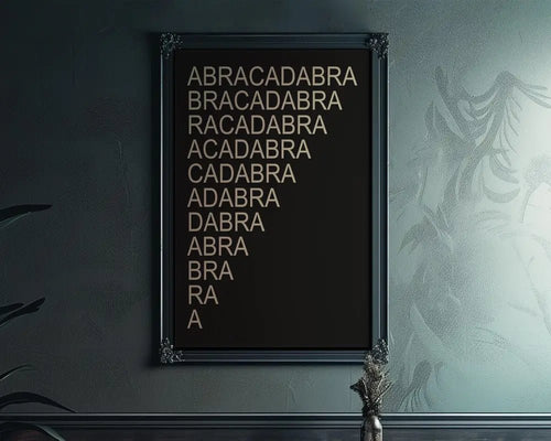 Abracadabra Spell Poster No Frame For Mystic Home Decor Wall Art Enchantment Magic by My Store