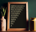 Abracadabra Spell Poster No Frame For Mystic Home Decor Wall Art Enchantment Magic by My Store