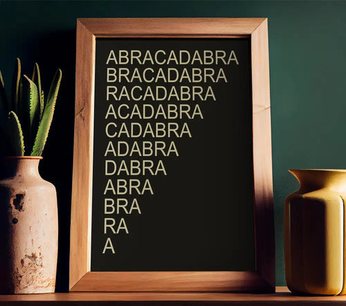 Abracadabra Spell Poster No Frame For Mystic Home Decor Wall Art Enchantment Magic by My Store