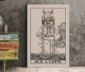 Ace Of Cups Tarot Card Print Neutral Vibes Poster No Frame Wall Art for Calm Modern Home Decor by My Store