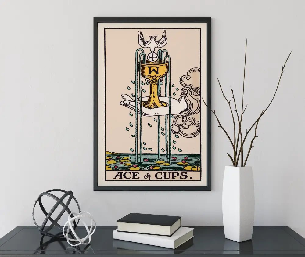 Ace Of Cups Tarot Card Print No Frame Poster by My Store