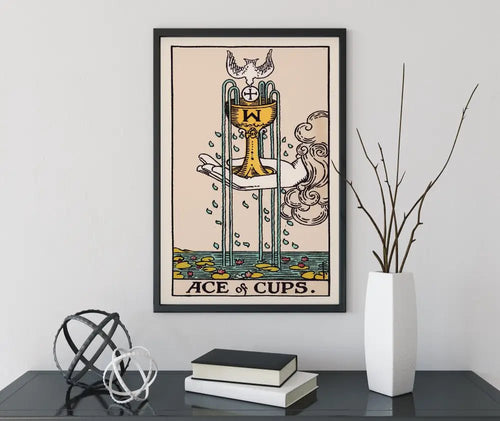 Ace Of Cups Tarot Card Print No Frame Poster by My Store