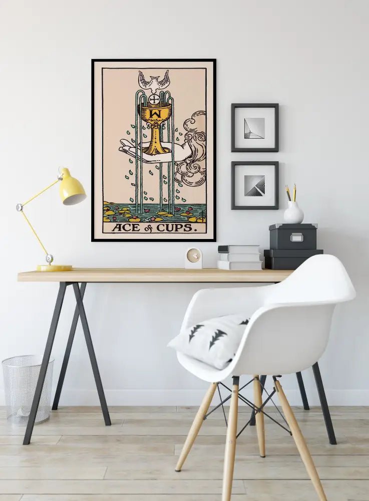 Ace Of Cups Tarot Card Print No Frame Poster by My Store