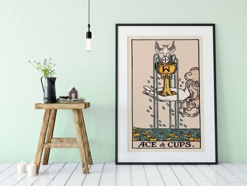 Ace Of Cups Tarot Card Print No Frame Poster by My Store